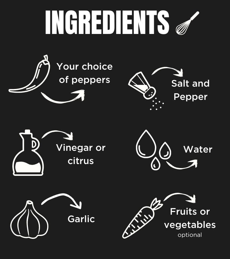 Hot Sauce Recipe Ingredients