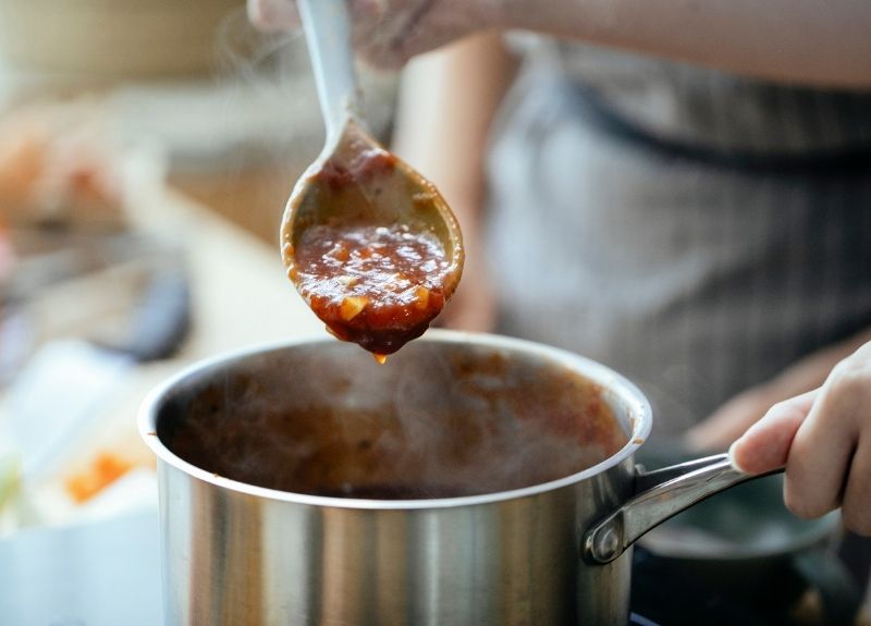 Making homemade hot sauce