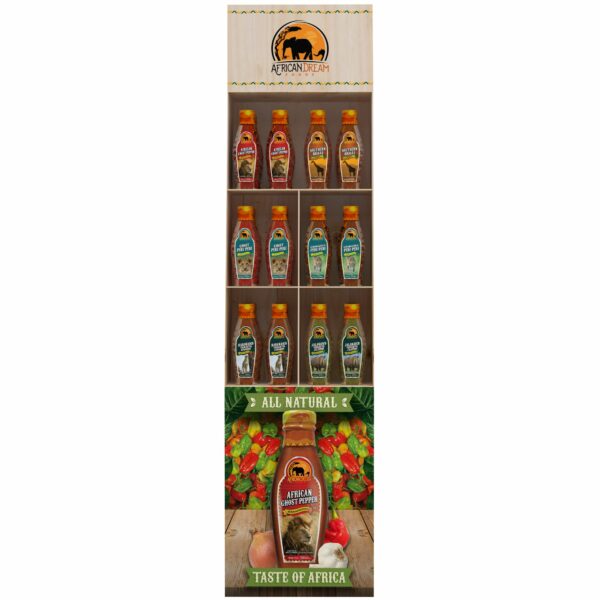 African Dream Foods DS-004 display shipper - front