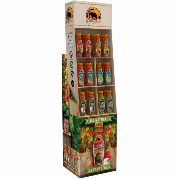 African Dream Foods DS-004 display shipper - right angle