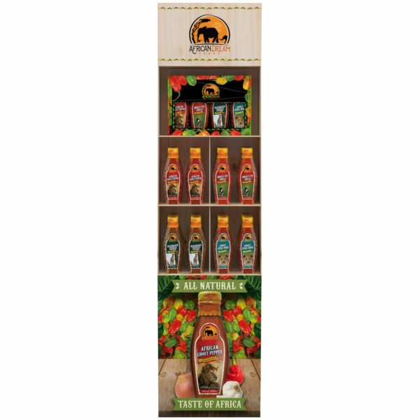 African Dream Foods DS-005 display shipper - front