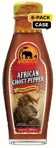 African Ghost Pepper Sauce (6-Pack Case)